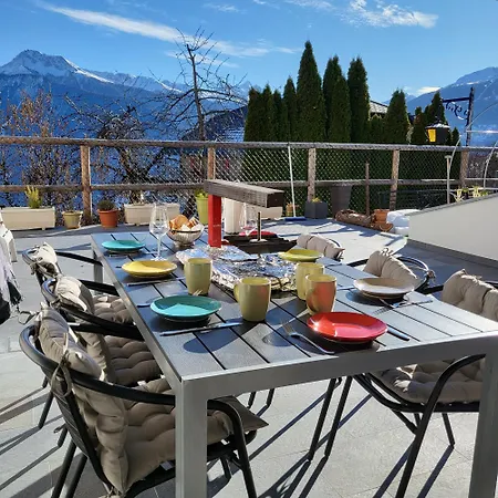 아파트 Randogne Avec Grande Terrasse 크란스몬타나